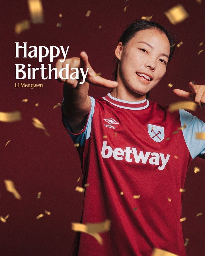 李夢雯30歲生日，西漢姆聯女足發布海報送上生日祝福