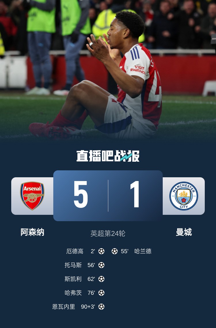 硬氣槍手無畏強敵！阿森納本賽季5-1碾壓曼城，3-0完勝皇馬
